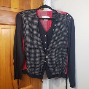 Vintage Sharon Anthony 80s Multipatterned Multilayered Tie Back Top